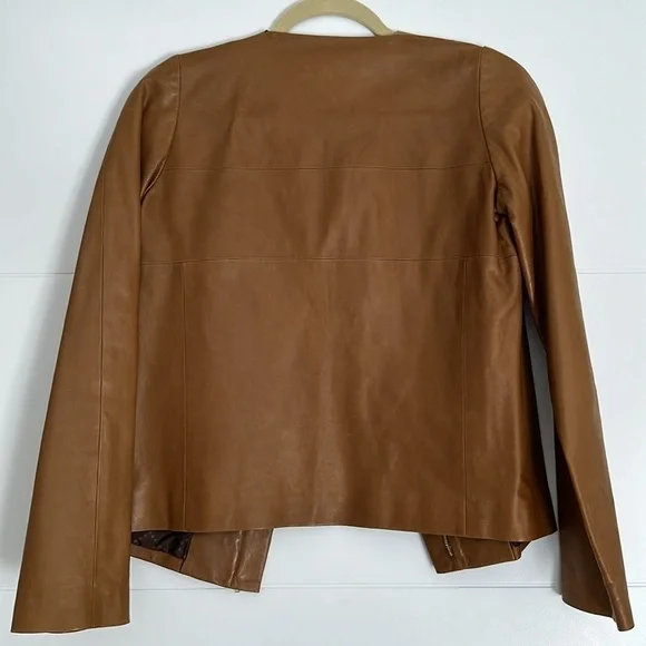 Gucci Leather Jacket with Gold Trim Size 38 - Picture 3 of 10